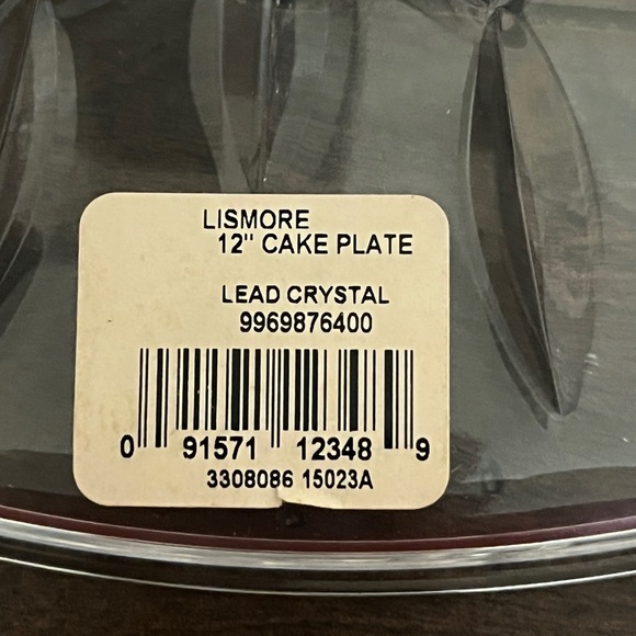 Waterford Crystal Lismore 12" Cake Plate in Original Box - NWT - Picture 3 of 7